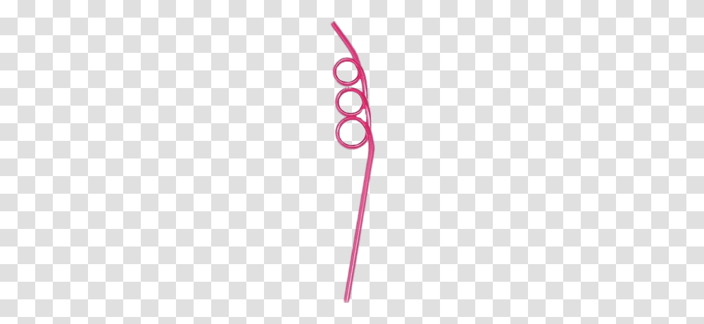 Pink Curly Wurly Straw, Bow, Wand Transparent Png