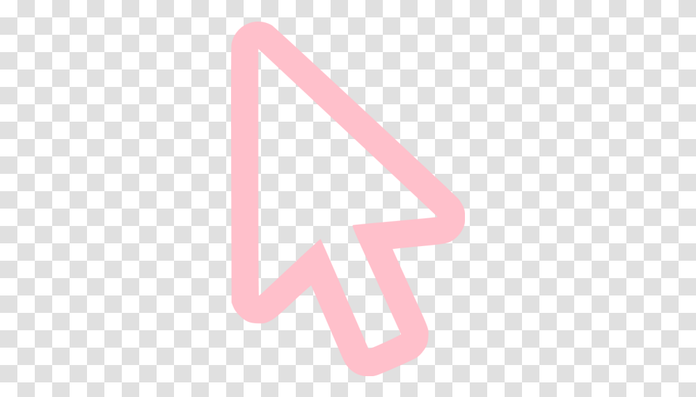 Pink Cursor Icon Light Pink Mouse Cursor, Cross, Symbol, Alphabet, Text Transparent Png