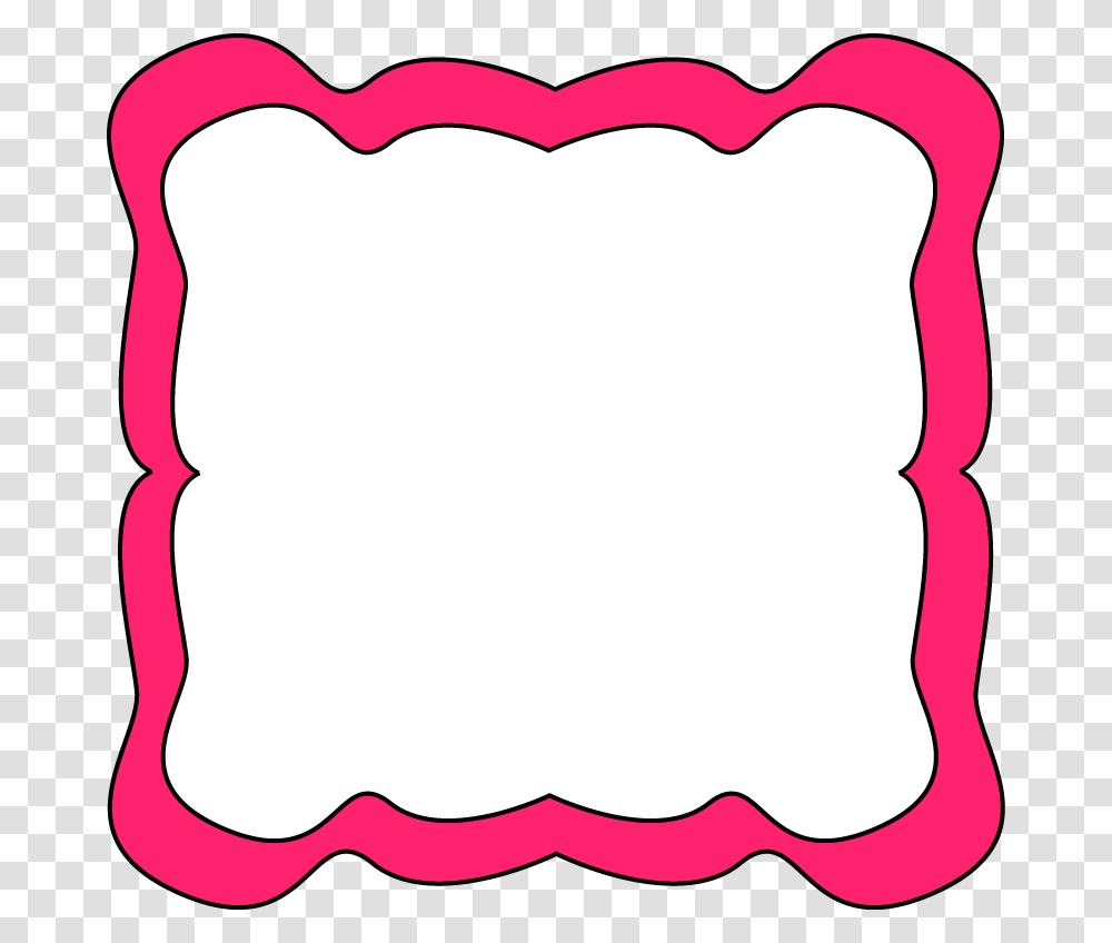Pink Curvy Frame, Cushion, Food, Sweets, Confectionery Transparent Png