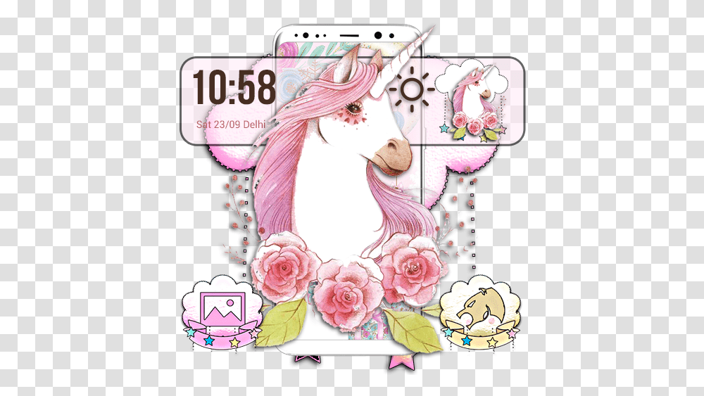 Pink Cute Lovely Unicorn Theme Apps On Google Play Pink And White Unicorn, Graphics, Art, Floral Design, Pattern Transparent Png