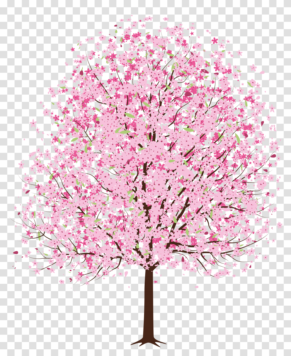 Pink Deco Blossom Cherry Tree Spring Clipart, Flower, Plant, Petal, Confetti Transparent Png