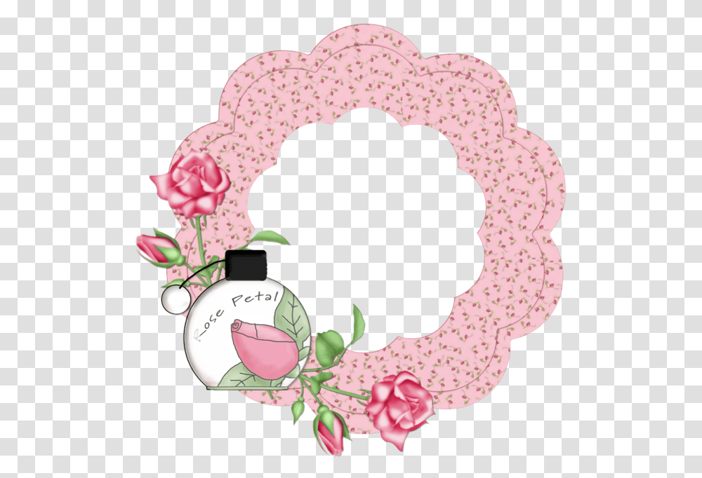 Pink Design Border Circle, Pattern, Floral Design Transparent Png