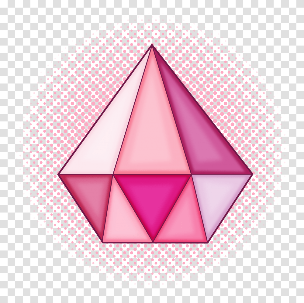 Pink Diamond Gem Version Heusden, Triangle, Tent, Star Symbol, Pattern Transparent Png