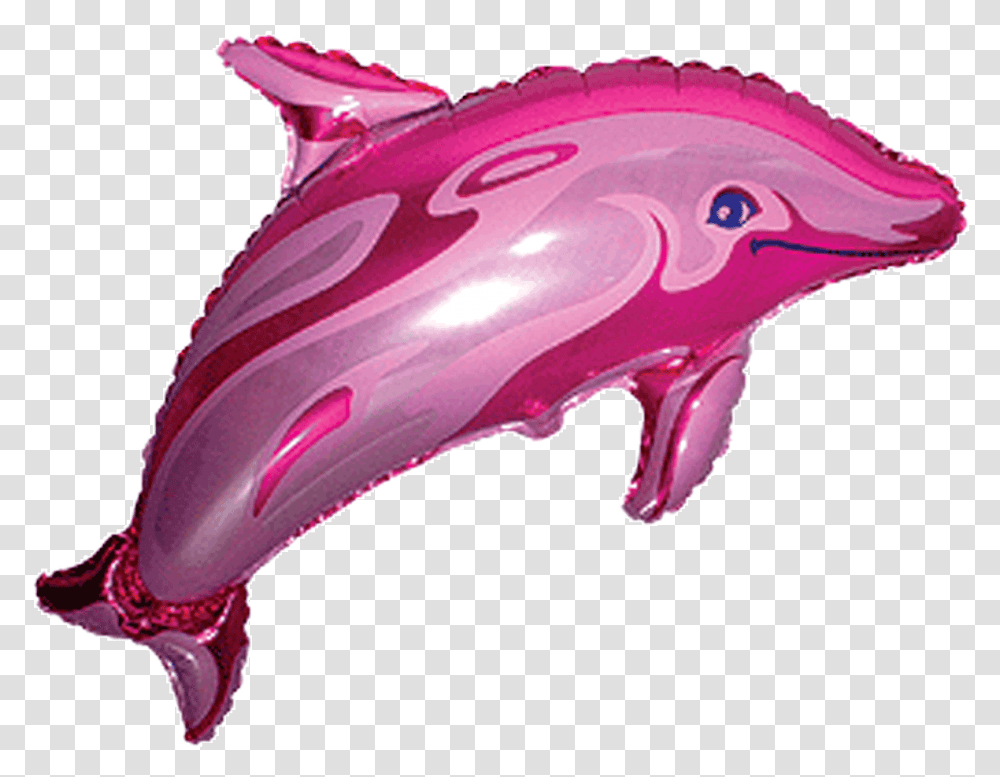 Pink Dolphin Pink Dolphin Foil Balloon, Mammal, Sea Life, Animal Transparent Png