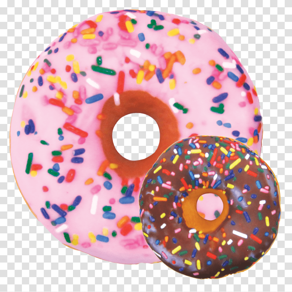 Pink Donut Iscream Donut Pillow, Pastry, Dessert, Food, Birthday Cake Transparent Png