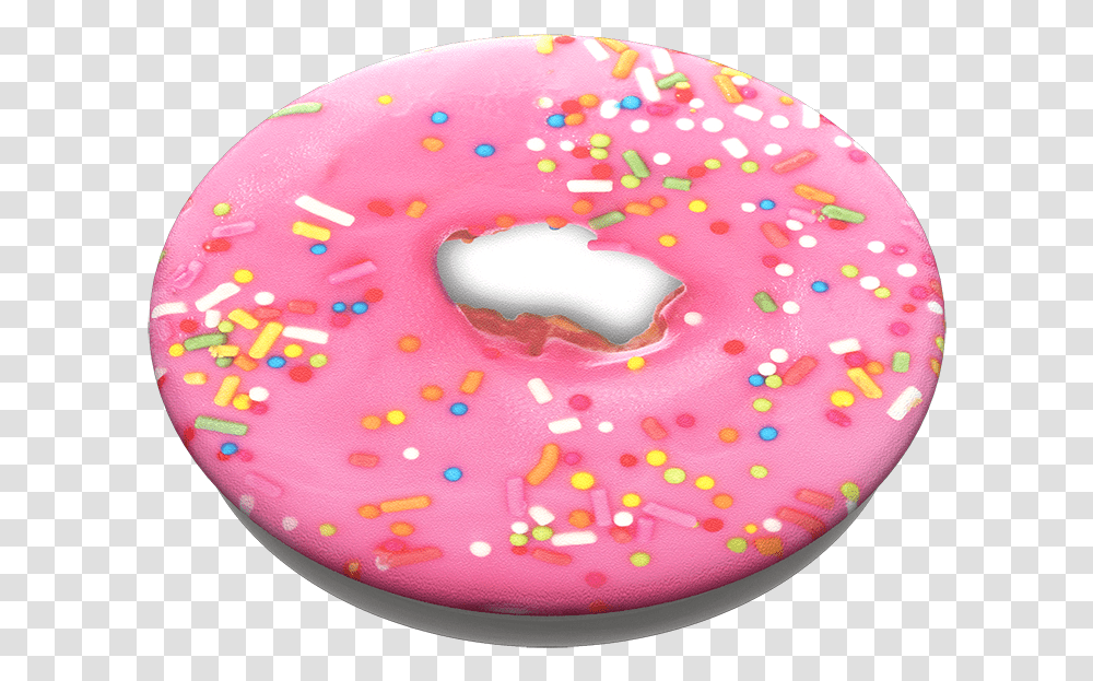 Pink Donut Popsockets Popsockets Collapsible Grip And Stand, Pastry, Dessert, Food, Birthday Cake Transparent Png