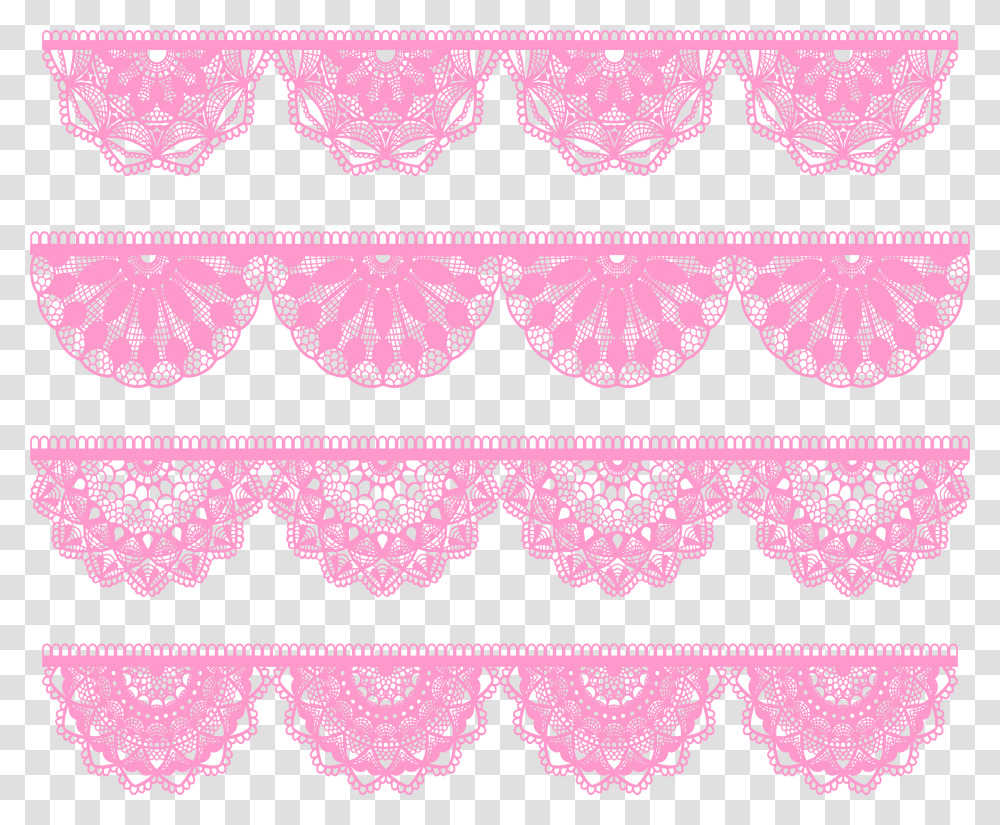 Pink Download Fan, Lace Transparent Png