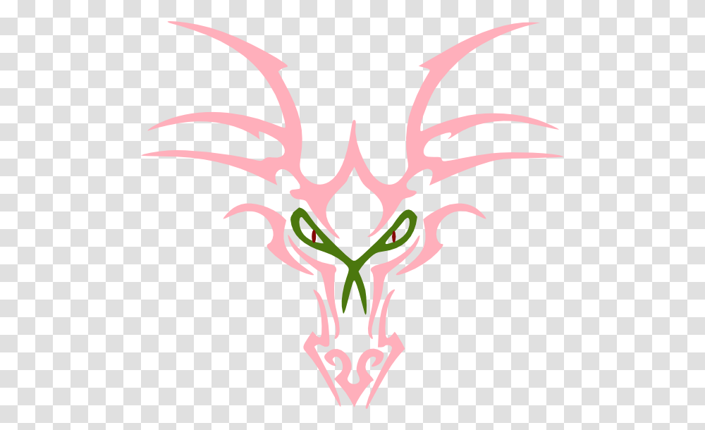 Pink Dragon Icon Svg Clip Arts Small Tribal Dragon Tattoo, Pattern, Ornament Transparent Png