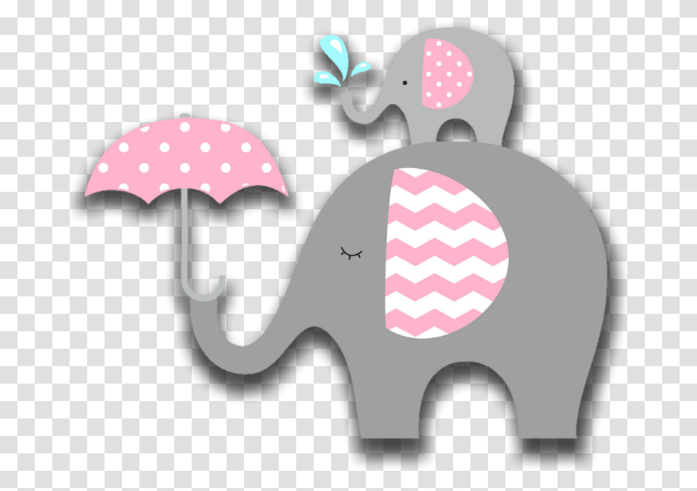 Pink Elephant Animals Babyshower Baby Decoration Elefante Baby Shower, Mammal, Wildlife, Silhouette, Canopy Transparent Png