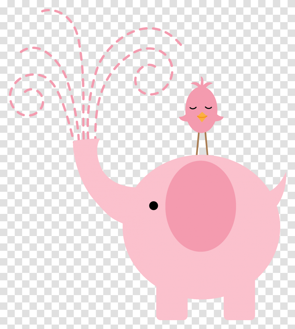 Pink Elephant Clipart For Baby Shower Pink Elephant Baby Shower Clipart, Piggy Bank, Animal Transparent Png