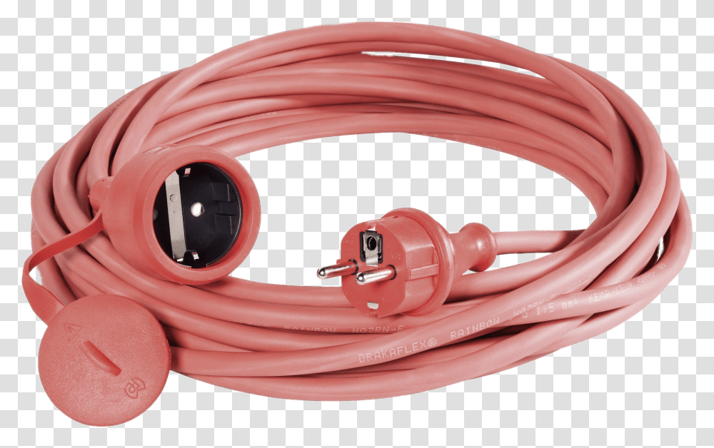 Pink Eu Extension Cord Extension Cord, Adapter, Cable, Plug, Helmet Transparent Png
