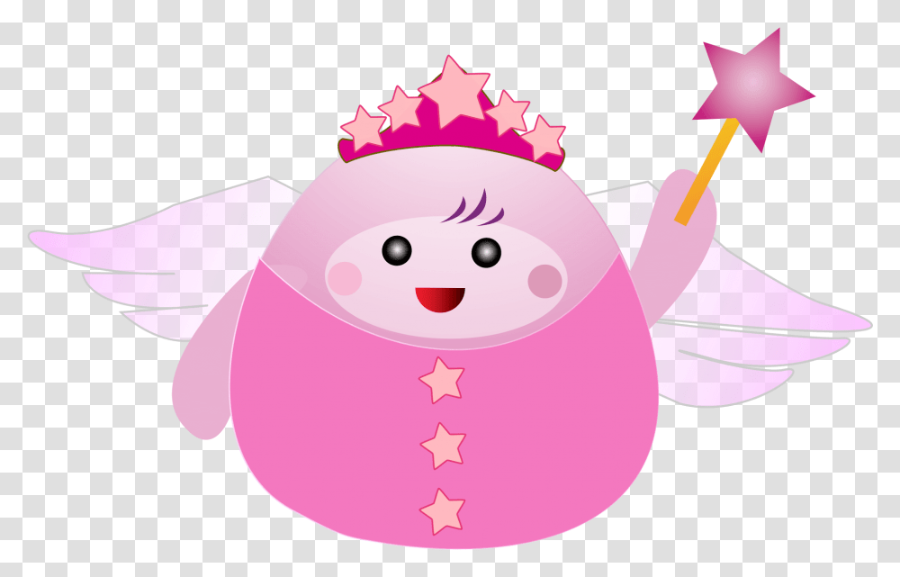 Pink Fairy With Wand Vector Clipart Fairy, Snowman, Nature, Toy, Doll Transparent Png