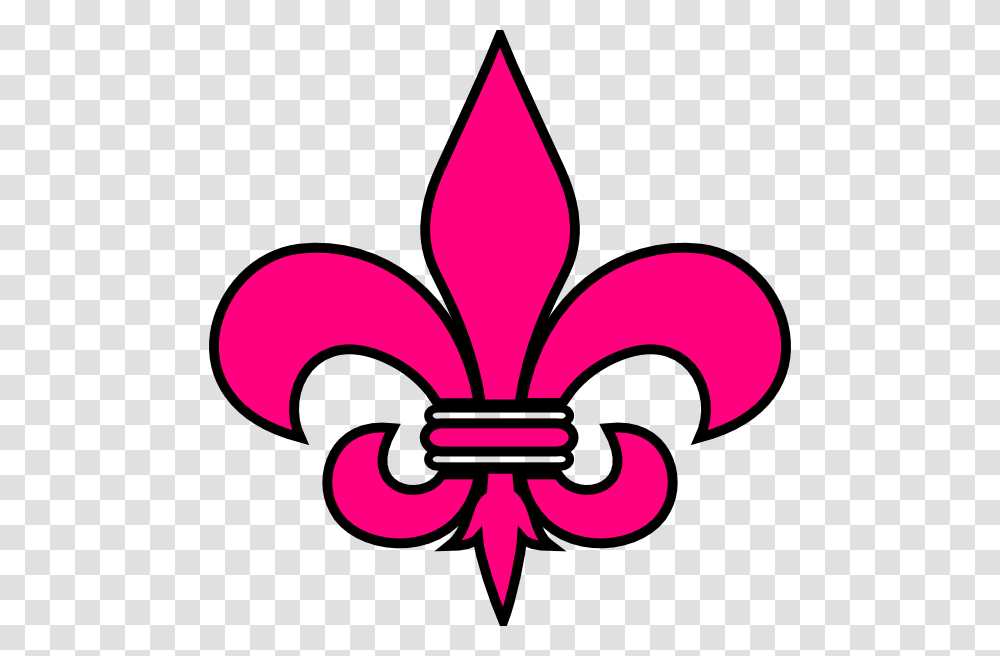 Pink Fleur De Lis Court Clip Art Red And White Fleur De Lis, Logo, Trademark, Emblem Transparent Png