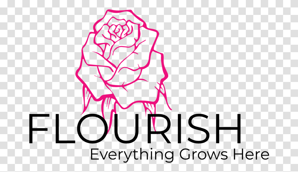 Pink Flourish, Hand, Label Transparent Png