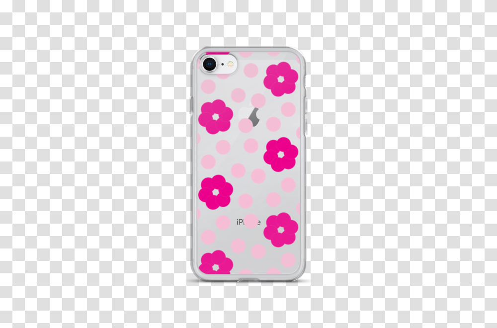 Pink Flower And Polka Dot Pattern Iphone Case Deliriousthreads, Mobile Phone, Electronics, Cell Phone, Texture Transparent Png