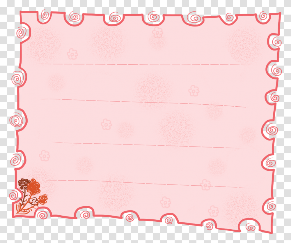 Pink Flower Border Flower Border Hand Painted Account Horizontal, Envelope, Mail, Moving Van, Vehicle Transparent Png