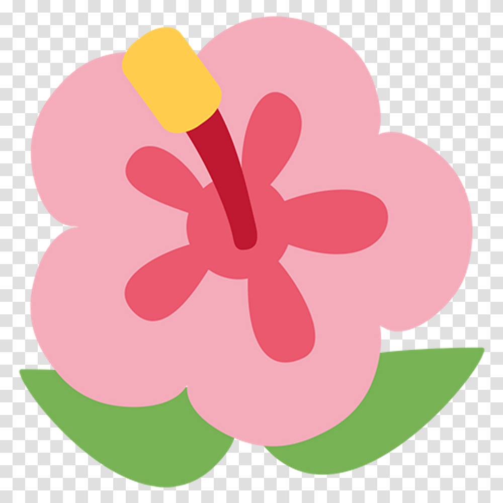 Pink Flower Emoji Discord Flower Emoji, Hibiscus, Plant, Blossom, Dahlia Transparent Png