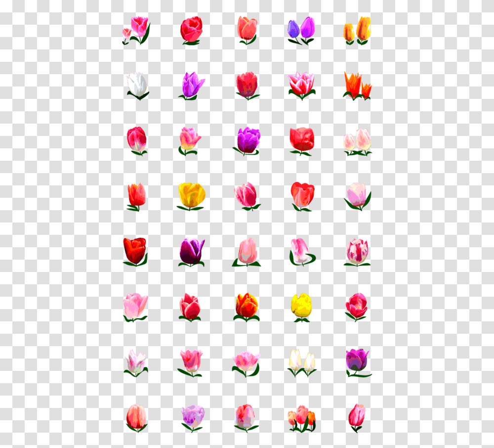 Pink Flower Emoji Emoji, Petal, Plant, Blossom, Tulip Transparent Png