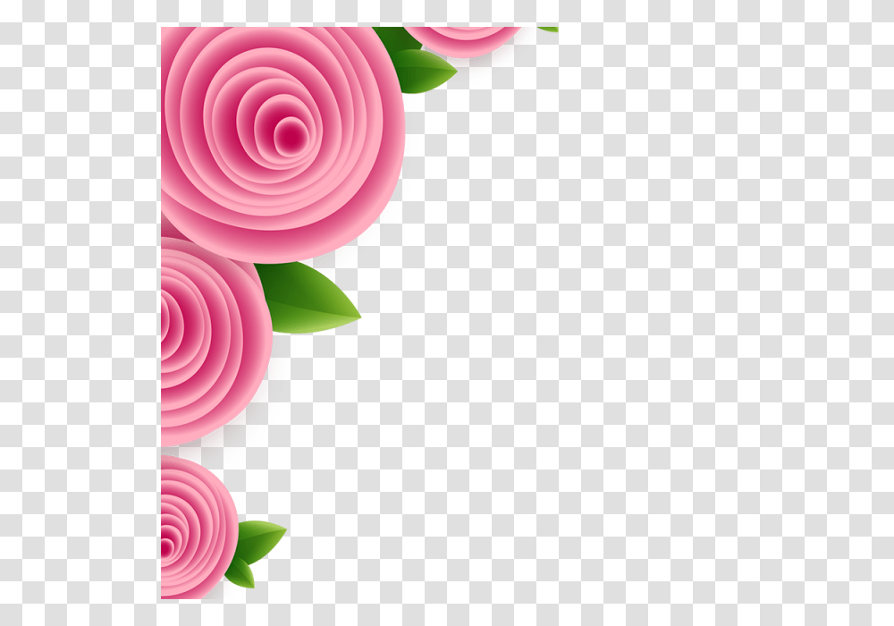 Pink Flower Frame Pink Green Frame And For Free, Pattern, Floral Design Transparent Png