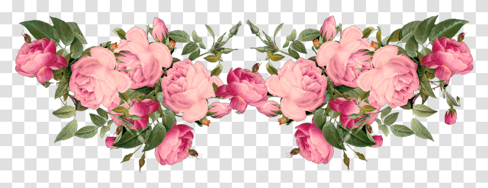 Pink Flowers Crown, Plant, Blossom, Geranium, Peony Transparent Png