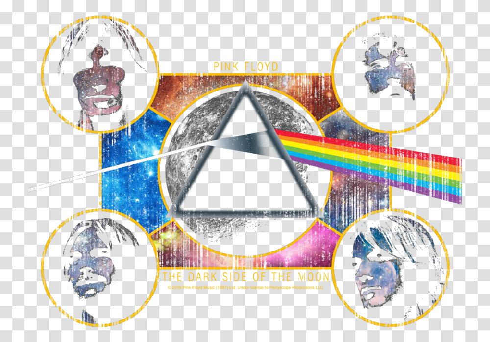 Pink Floyd Dark Side Heads Kid's T Shirt Event, Triangle, Person, Poster Transparent Png