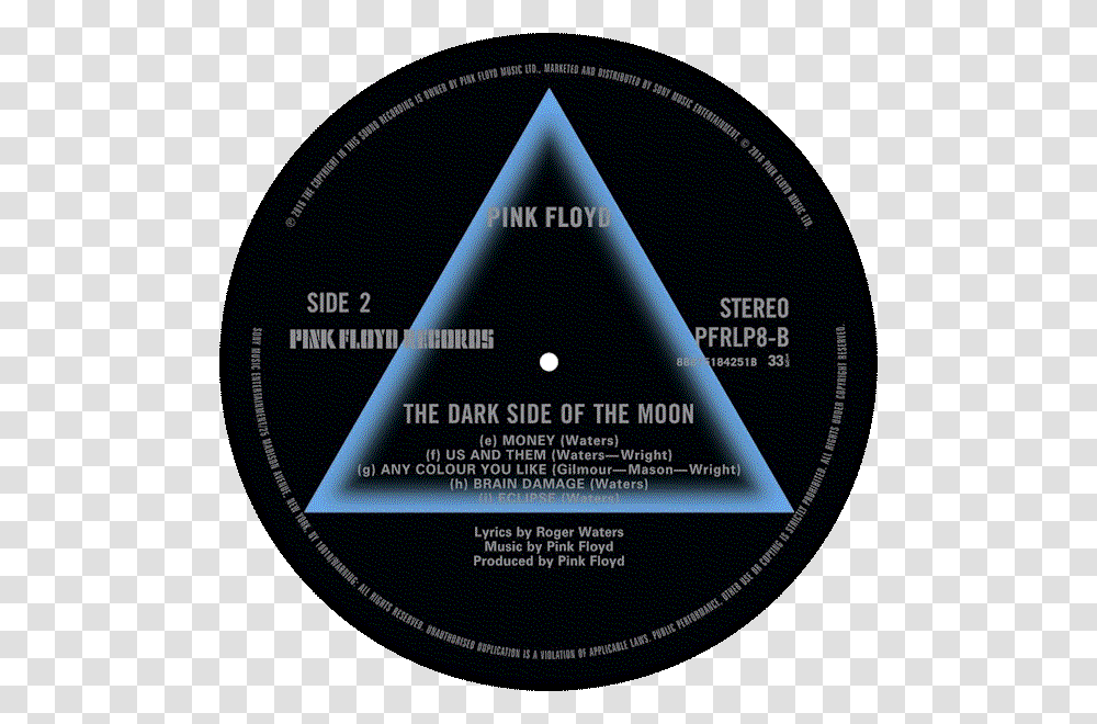 Pink Floyd Dark Side Of The Moon, Disk, Triangle, Cosmetics, Plot Transparent Png