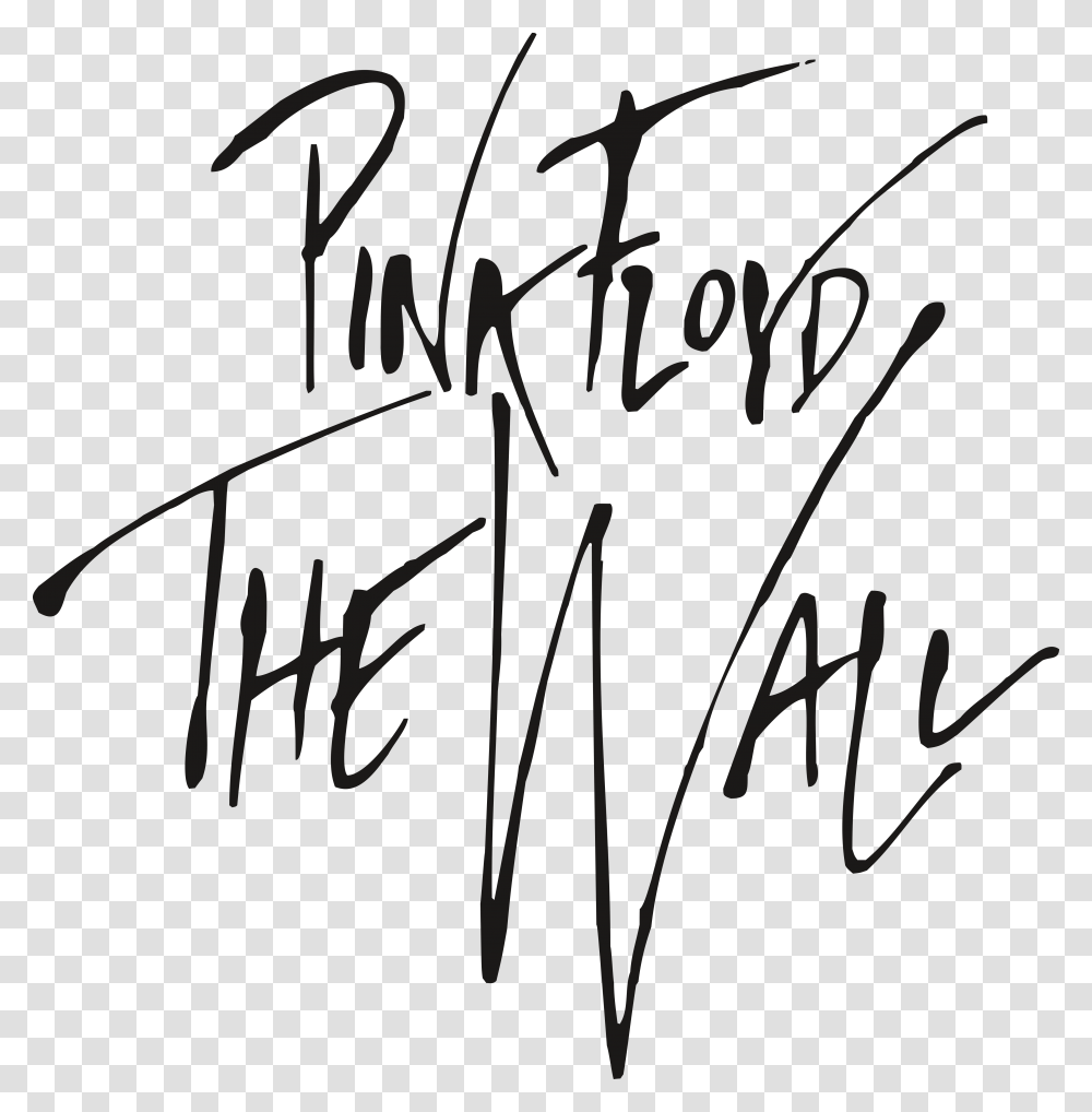 Pink Floyd Pink Floyd The Wall Vector, Bow, Handwriting, Calligraphy Transparent Png