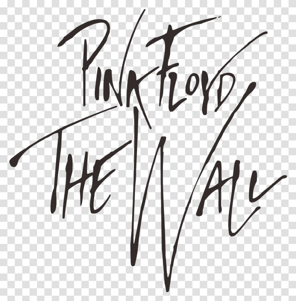 Pink Floyd The Wall Logo Logo Pink Floyd Vector, Handwriting, Bow, Calligraphy Transparent Png