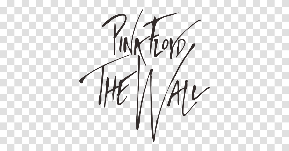 Pink Floyd The Wall Vector, Handwriting, Bow, Calligraphy Transparent Png