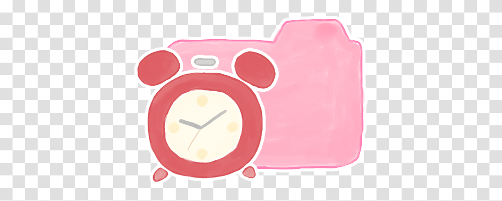 Pink Folder With Alarm Clock Icon Clock Baby Pink, Analog Clock, Food, Pork, Ham Transparent Png