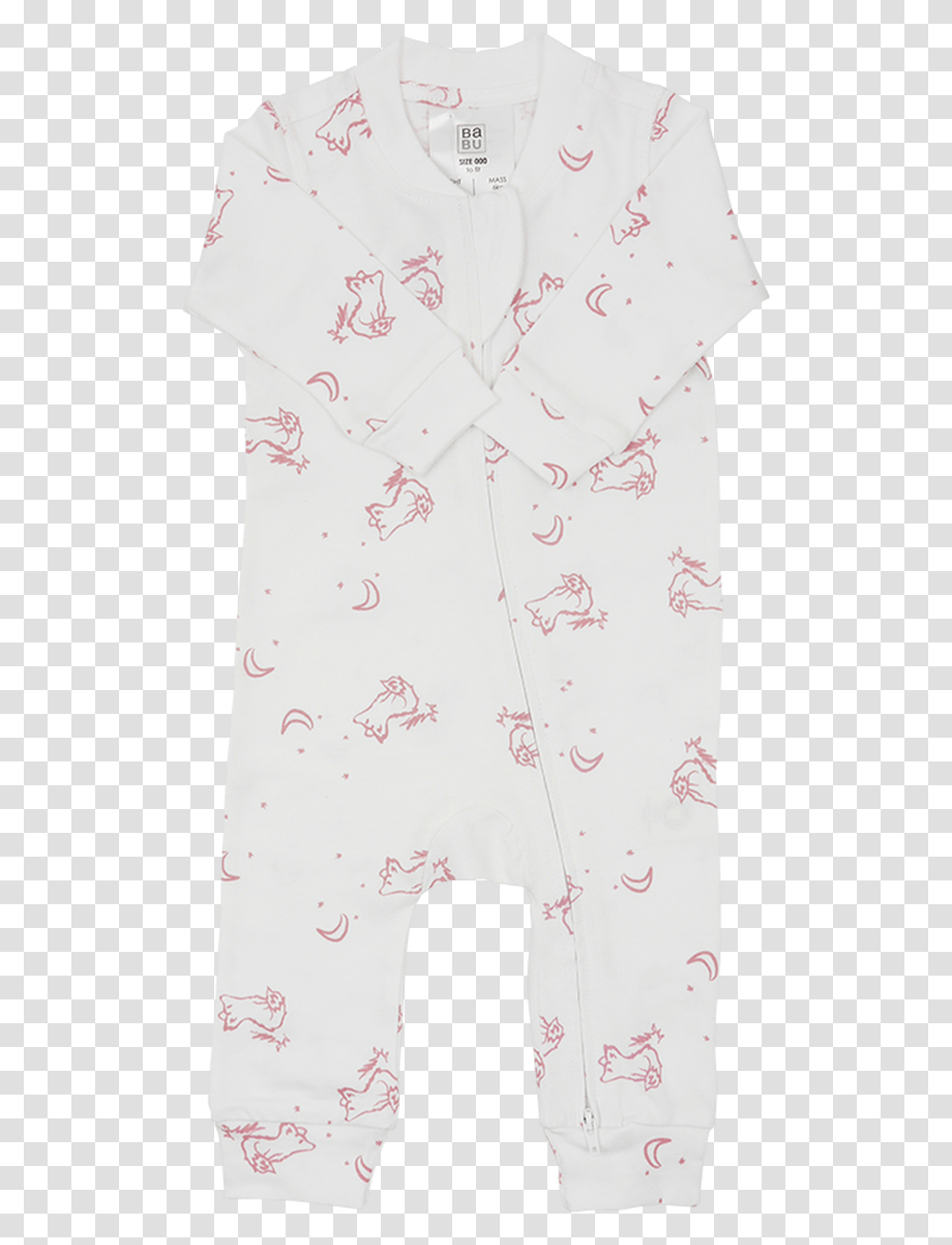 Pink Fox Footless Onsie White Fox Pattern Baby Sleepsuit, Paper, Apparel Transparent Png