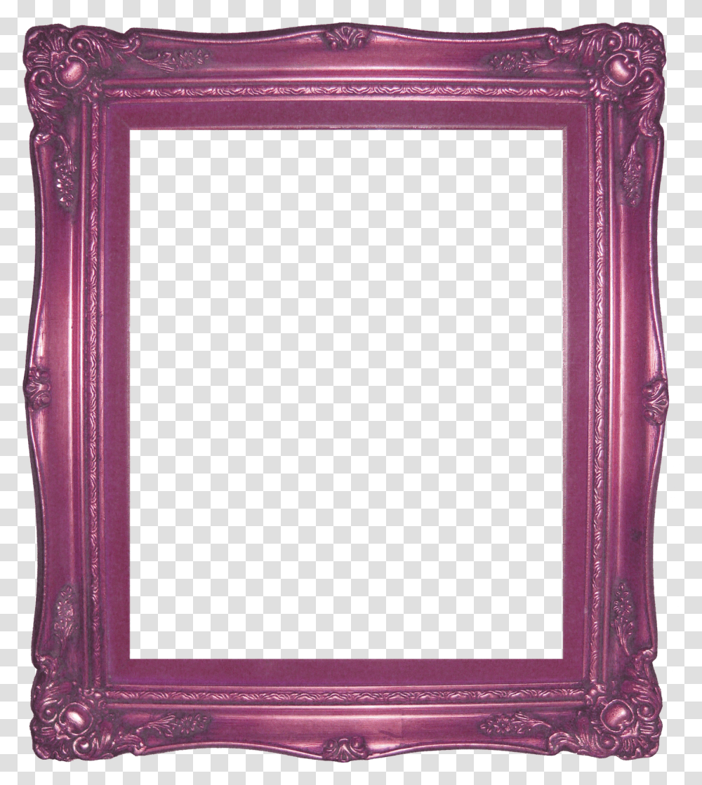 Pink Frame Image Simple Peacock Cross Stitch, Mirror, Furniture, Cabinet, Photo Booth Transparent Png