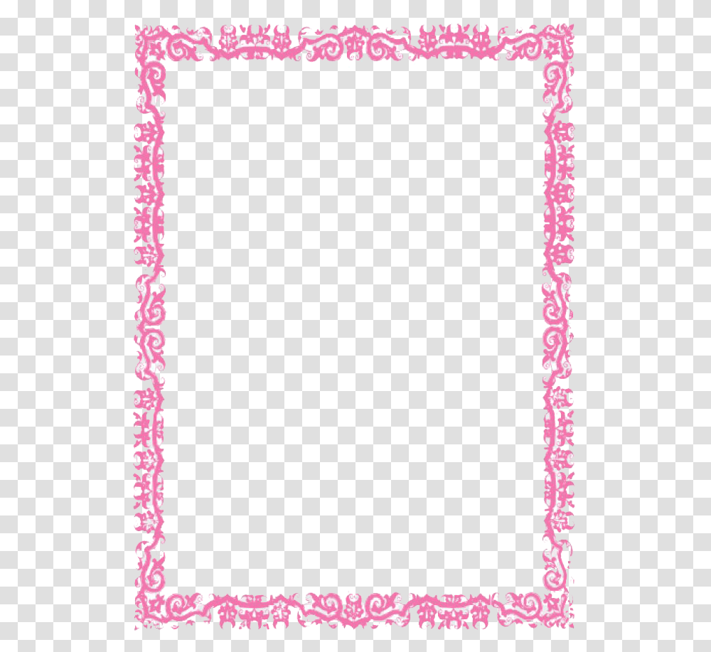 Pink Frame Picture Black And White Border, Rug Transparent Png