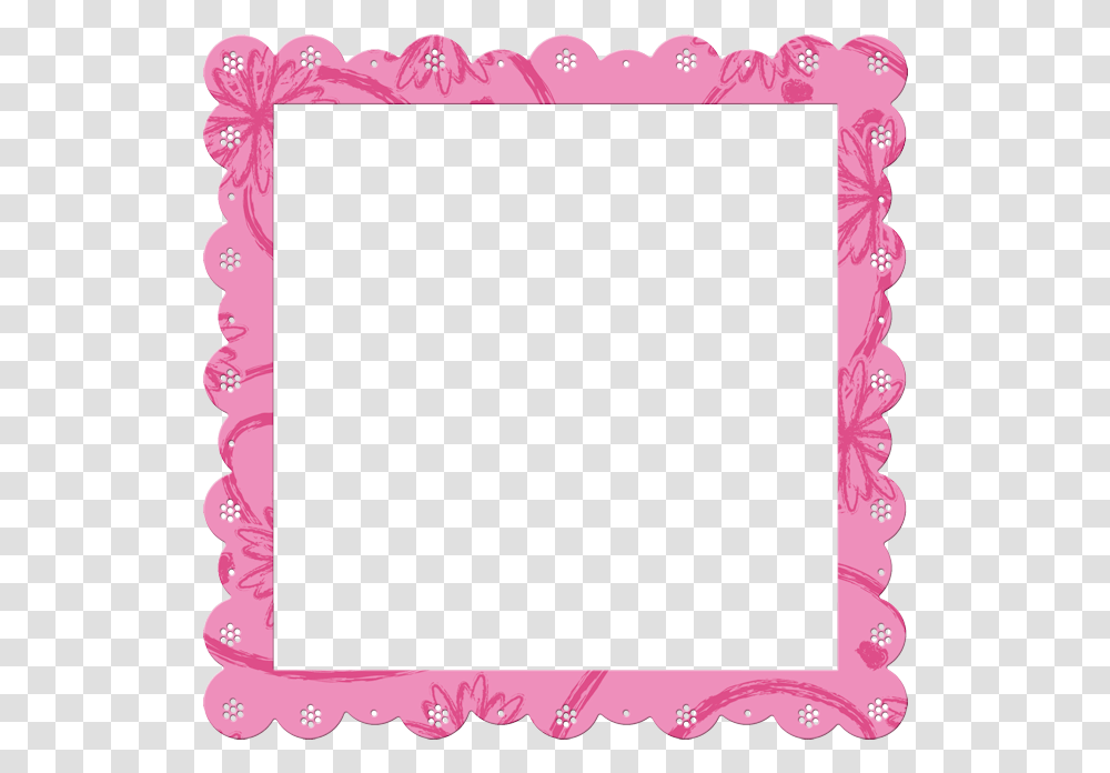 Pink Frame With Flowers Elements Cute Pink Border, Blackboard, Label, Alphabet Transparent Png
