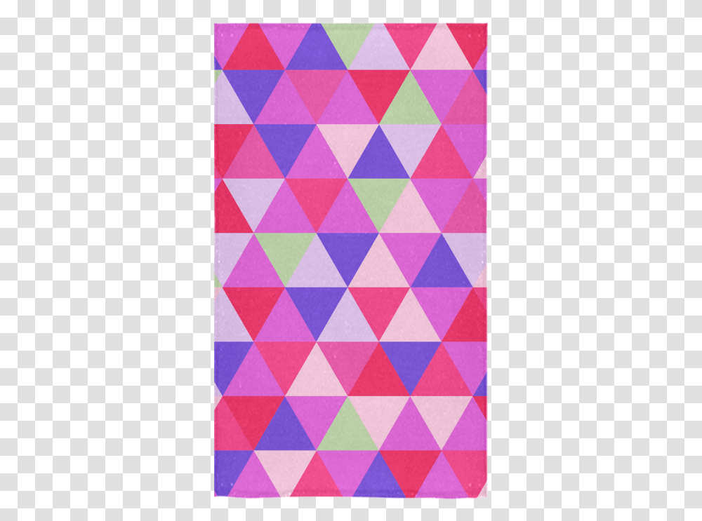 Pink Geometric Triangle Pattern Custom Towel 16 X28 Triangle, Rug, Quilt, Texture Transparent Png