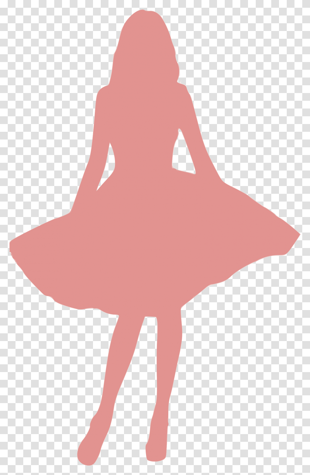 Pink Girl Silhouette, Apparel, Person, Human Transparent Png