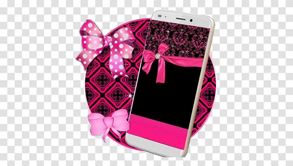 Pink Glitter Bow Live Wallpaper Smartphone, Purse, Handbag, Accessories, Accessory Transparent Png
