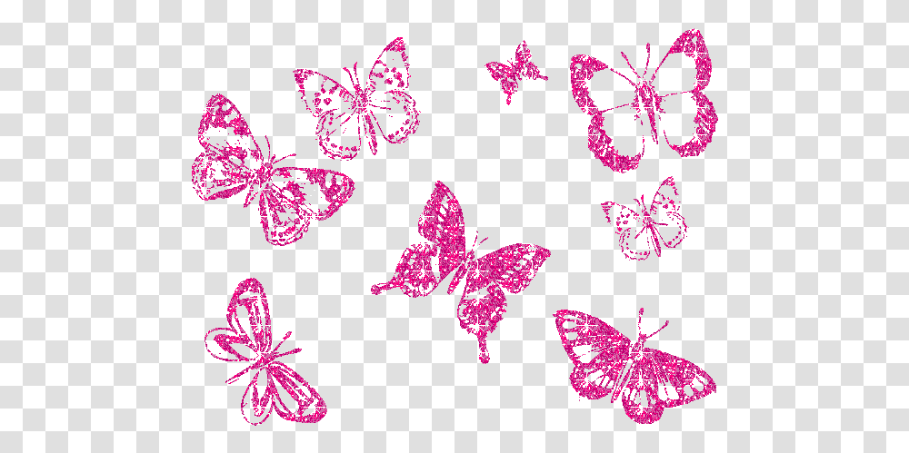 Pink Glitter Butterfly Wallpaper Gif Black And White Butterflies, Embroidery, Pattern, Stitch Transparent Png
