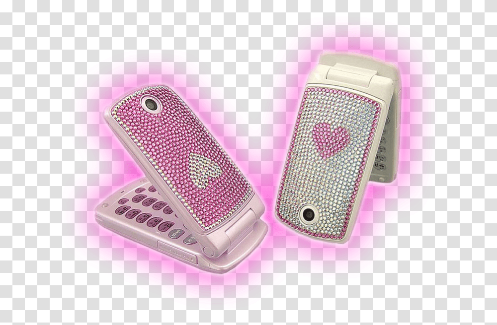 Pink Glitter Flip Phone, Electronics Transparent Png