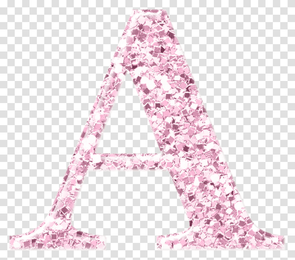 Pink Glitter Letters, Alphabet, Triangle, Scarf Transparent Png