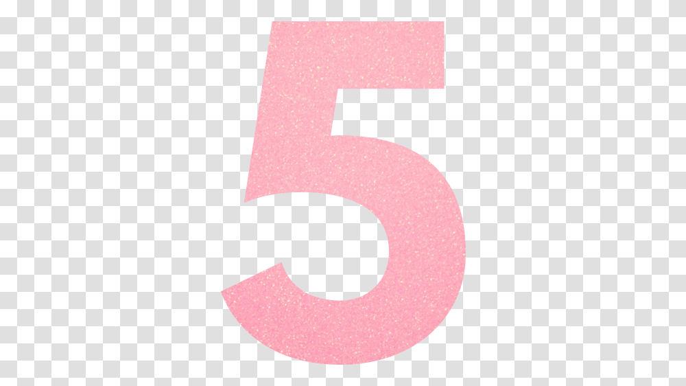 Pink Glitter Number 5 Clipart Free Pink Glitter Number 5 Clipart Pink, Symbol, Text, Alphabet, Rug Transparent Png