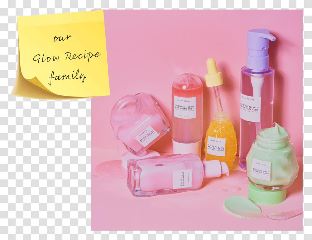 Pink Glow Glow Recipe, Cosmetics, Bottle, Perfume Transparent Png