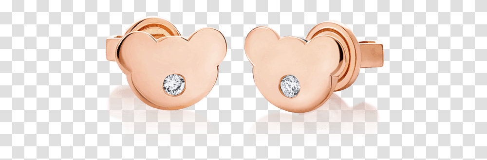 Pink Gold Bear Diamond Earrings Earrings, Accessories, Accessory, Jewelry, Gemstone Transparent Png