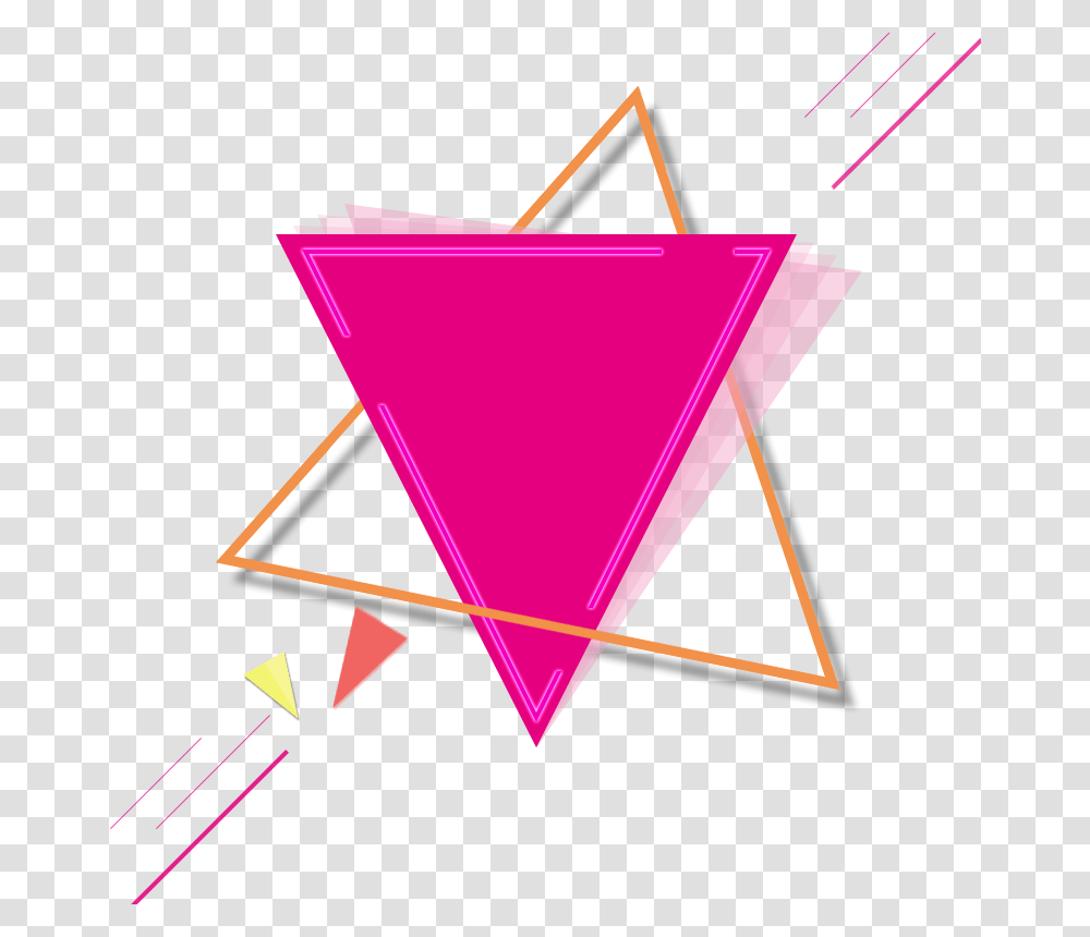 Pink Gold Triangle Triangles Triangleart Geometric Pink Geometric Shapes, Shopping Basket Transparent Png