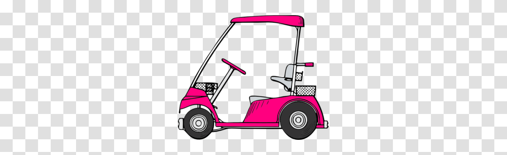 Pink Golf Cart Clip Art, Vehicle, Transportation, Lawn Mower, Tool Transparent Png