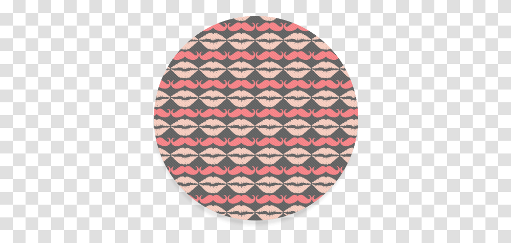 Pink Gray Hipster Mustache And Lips Round Coaster Xperia Xa1 Plus Battery Test, Rug Transparent Png