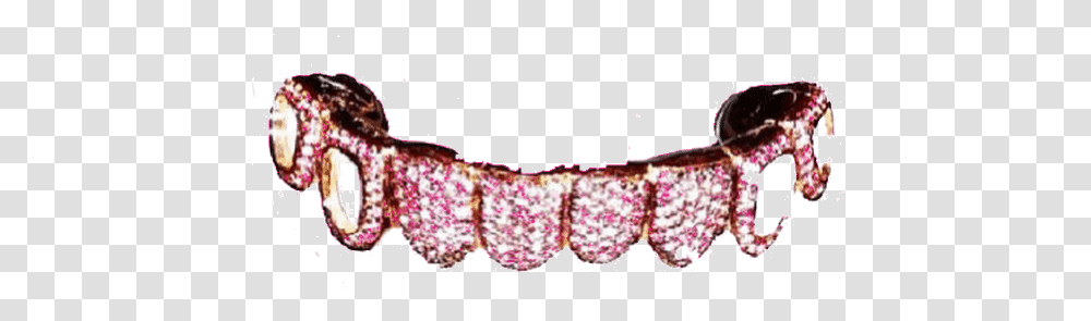 Pink Grillz Sticker Gif Gfycat Rose Gold Pink Diamond Grillz, Sweets, Food, Confectionery, Toast Transparent Png