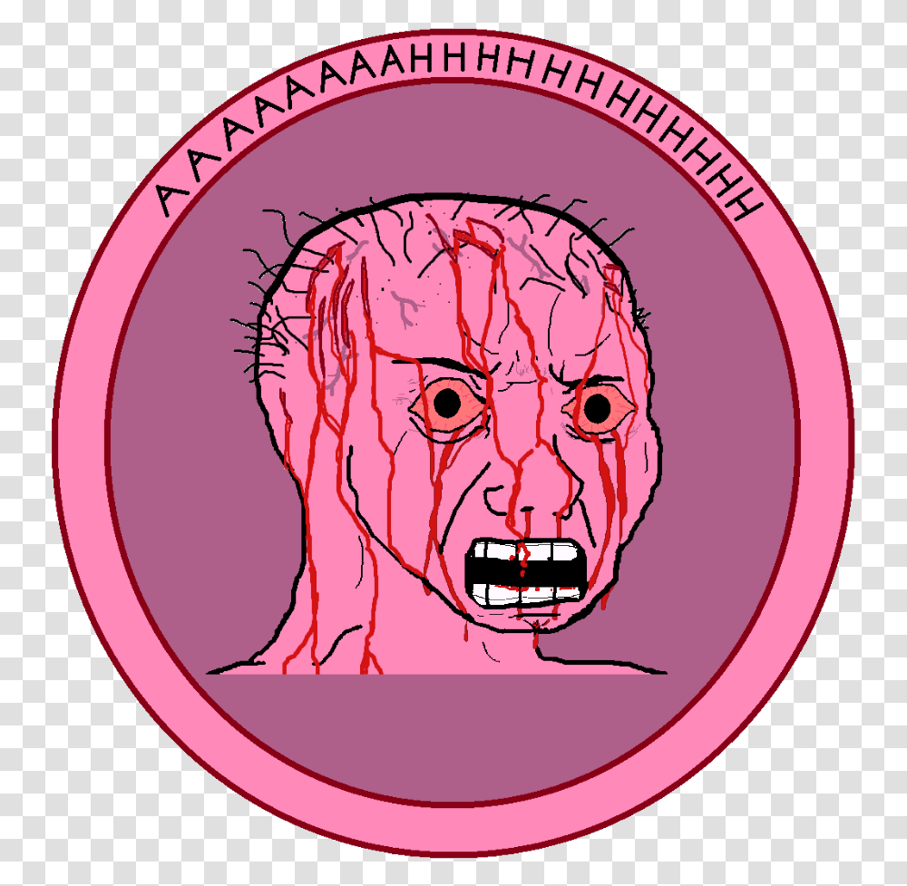Pink Guy Coin Anonymous Tue Jan Biz Pink Wojak, Label, Sticker, Teeth Transparent Png