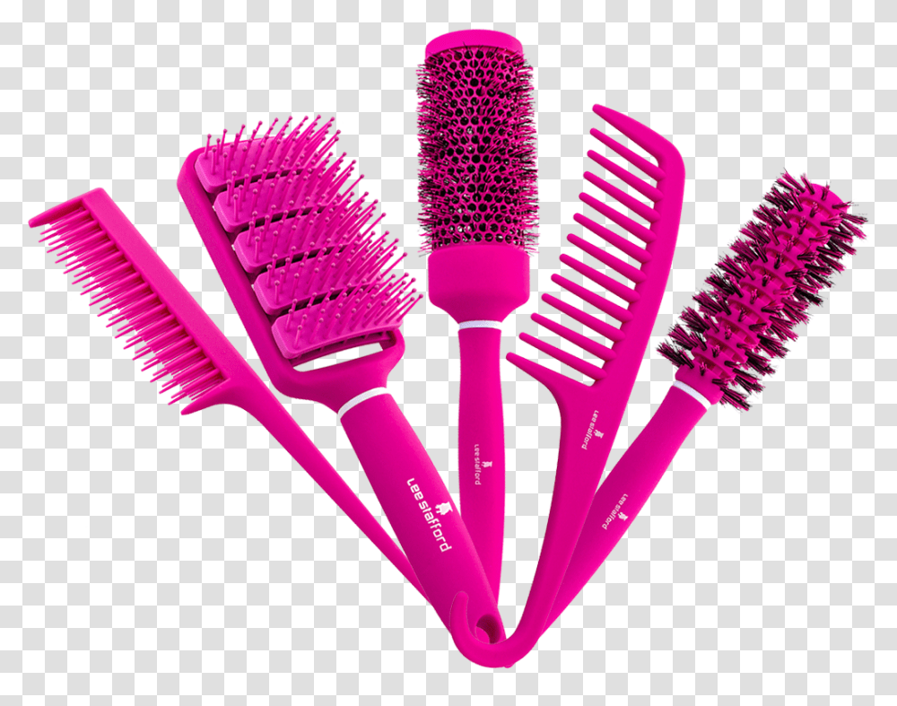 Pink Hair Lee Stafford Hair Brush, Tool, Comb Transparent Png