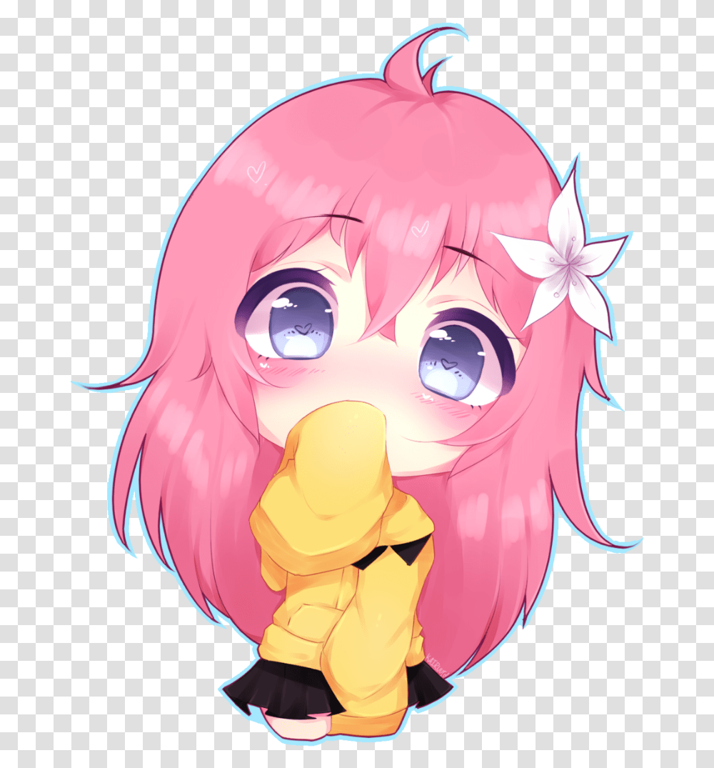 Pink Hairchibianimegirl Android Red Kawaii Chibi Galaxy Girl, Food, Comics, Book, Manga Transparent Png